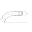 Tidal Wave Pool Slide, Gray Granite, Right Turn